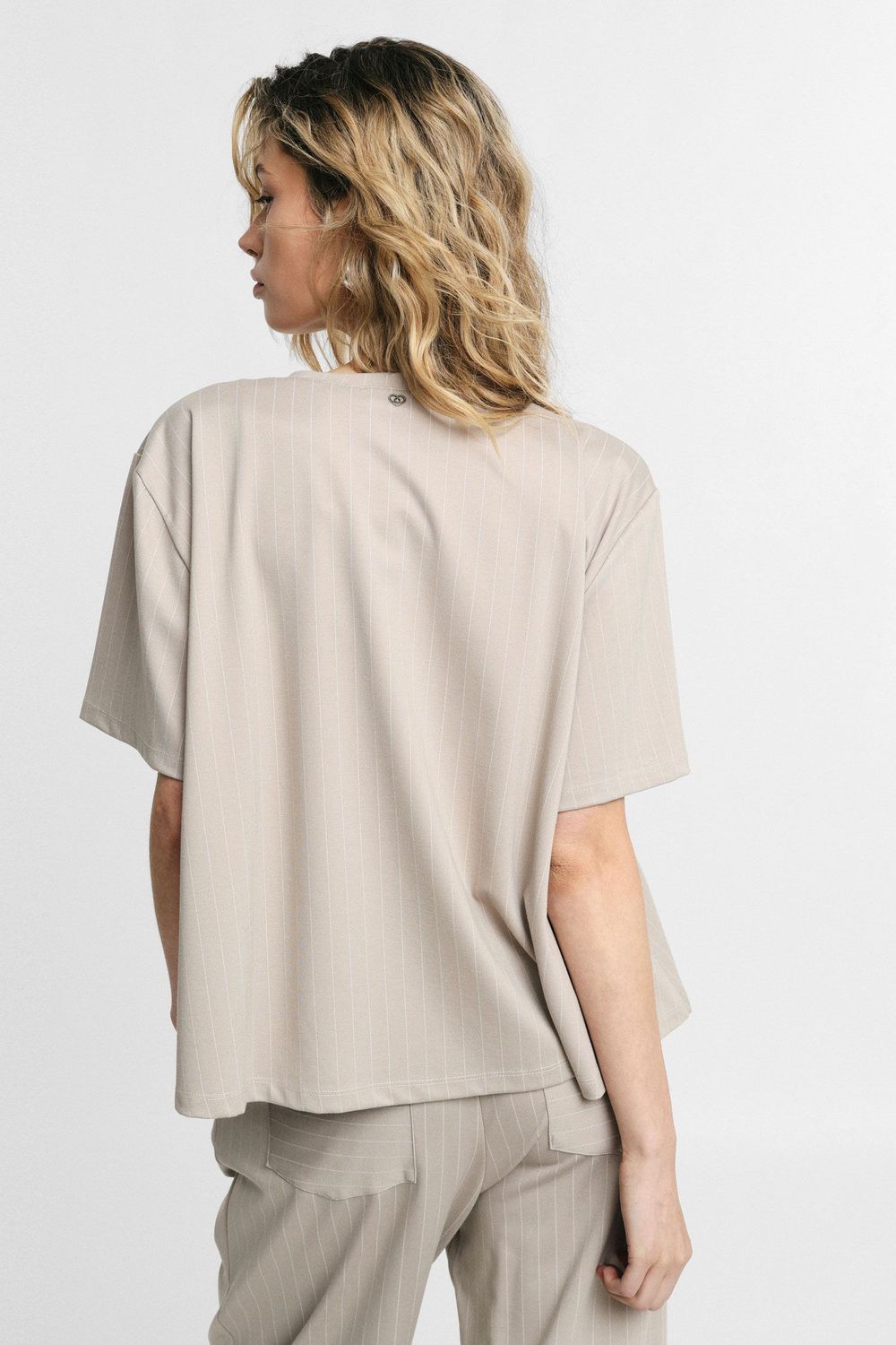 ​Oversized pinstriped T-shirt