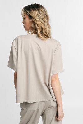 Oversized pinstriped T-shirt