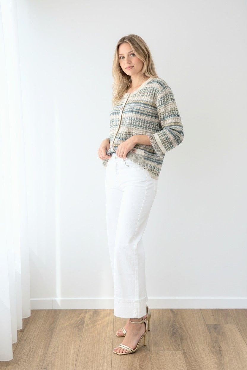 ​Knit jacket with fringe