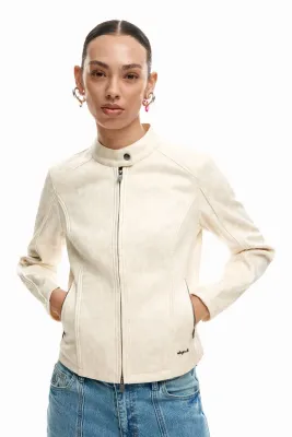 Suede slim jacket