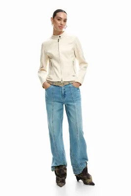 Suede slim jacket
