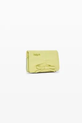 Eco leather wallet with bow