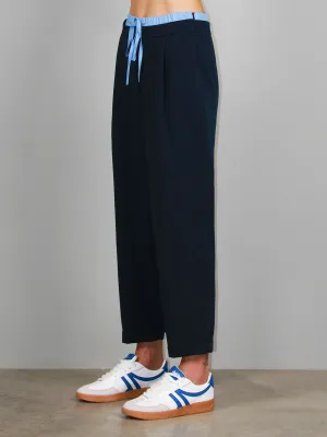 ​Cropped chino pants with pleats