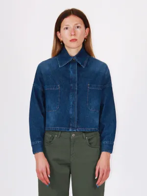 Denim relaxed-fit jacket
