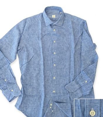 ​Slim-fit linen blend shirt