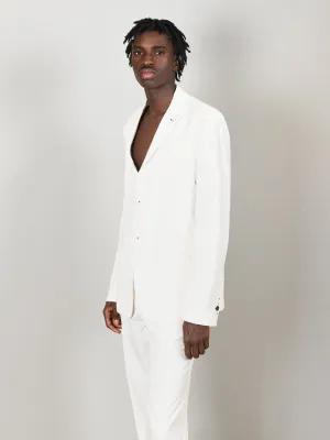 Single-breasted suit in flowing fabric