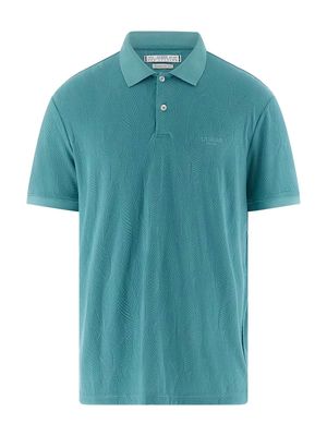 Floral jacquard polo