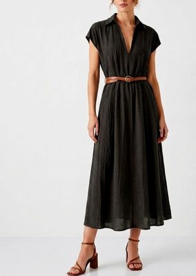 Regular viscose dress
