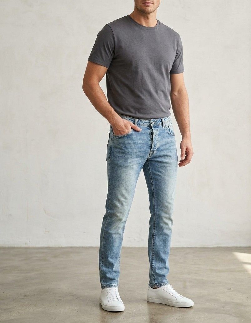 Slim-fit jeans in medium wash