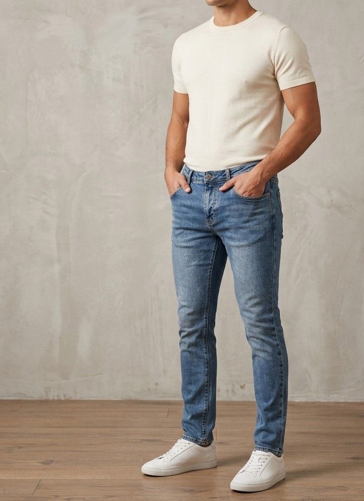 Slim-fit jeans in medium wash Slim-fit jeans in medium wash