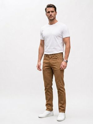 ​Slim-fit five-pocket denim pants