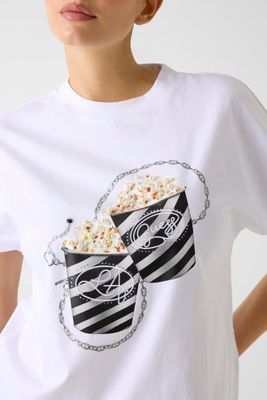Regular-fit T-shirt with pearls