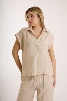 ​Regular-fit viscose shirt