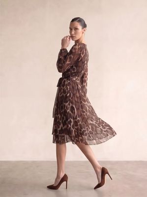 ​Regular-fit animalier print dress