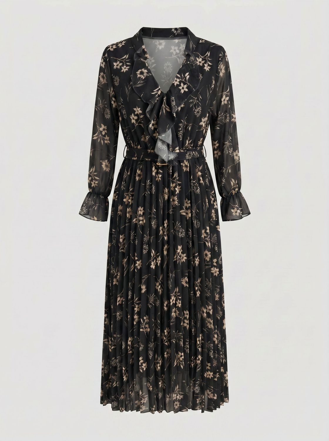 Pleated midi dress