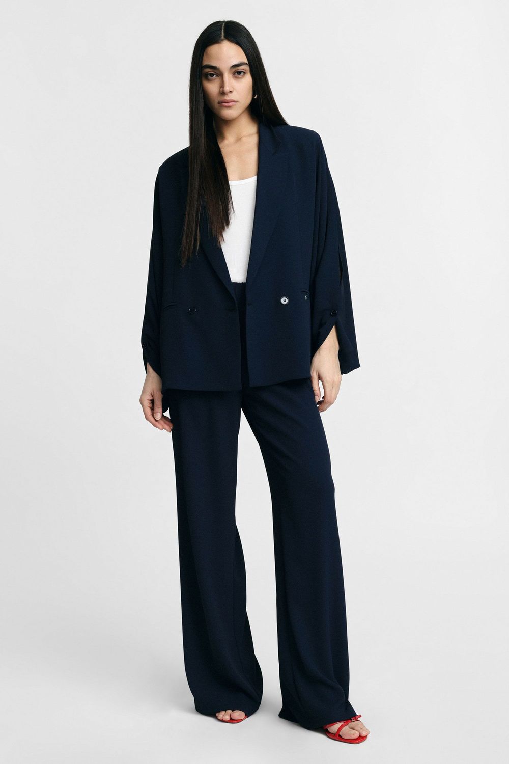 ​Palazzo pants in fluid fabric