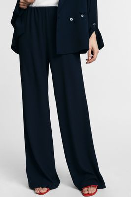 Palazzo pants in fluid fabric