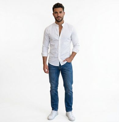 Slim-fit basic korean shirt