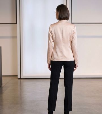 Slim-fit korean-collar jacket