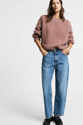 High-rise straight-fit jeans