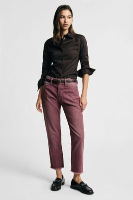 ​Mid-rise straight-leg jeans