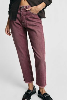 ​Mid-rise straight-leg jeans
