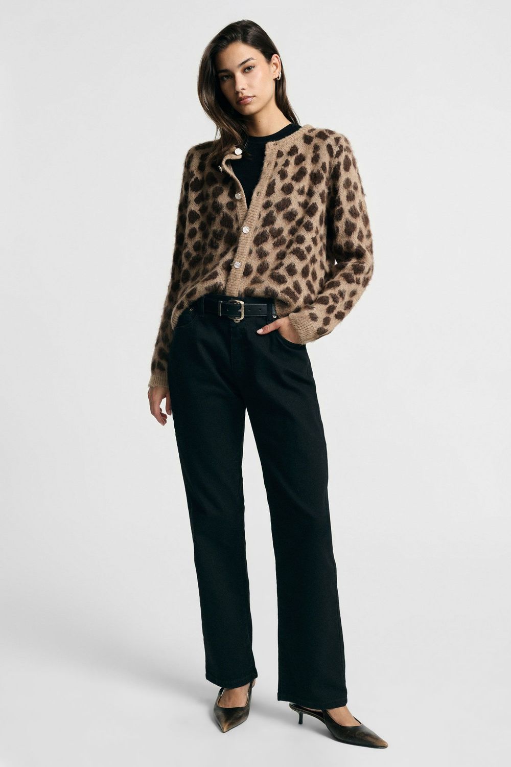 ​Black slim-fit cigarette jeans
