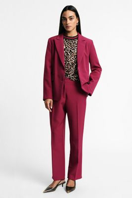 Straight-leg tailored trousers