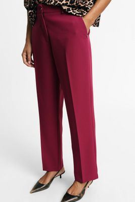 Straight-leg tailored trousers