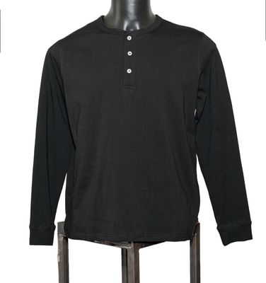 Cotton long-sleeve Henley shirt