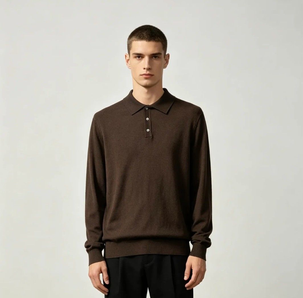 ​Regular-fit long-sleeved polo shirt
