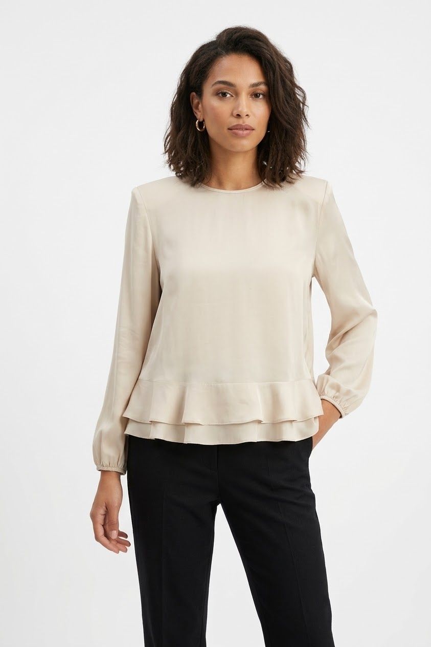 ​Regular-fit satin blouse