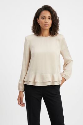 ​Regular-fit satin blouse