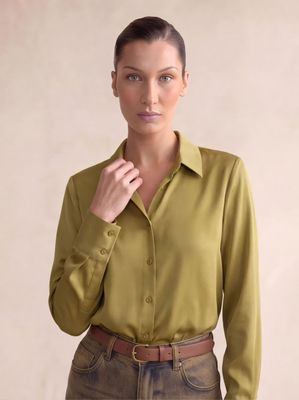 ​Regular-fit satin shirt