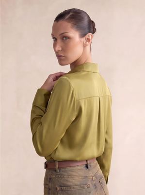 ​Regular-fit satin shirt