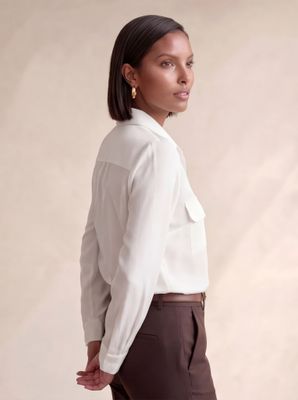 ​Regular-fit shirt with flap pockets