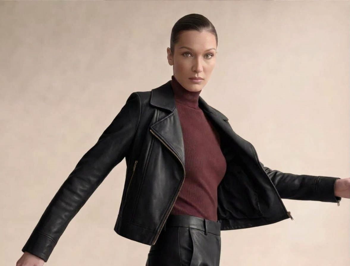 ​Faux leather biker jacket