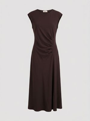​Long dress with draping