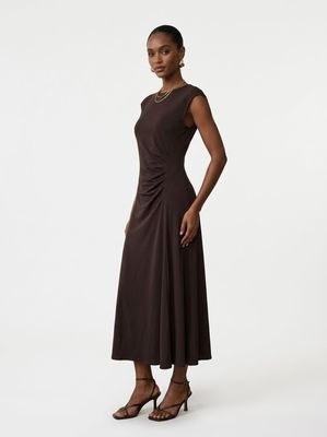​Long dress with draping