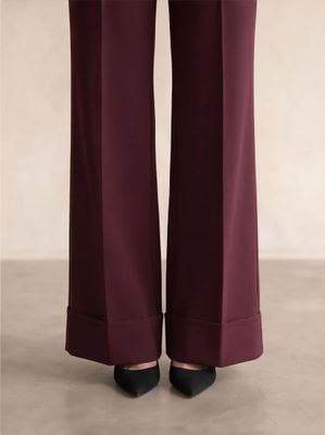 ​Milano-knit pants with cuffs