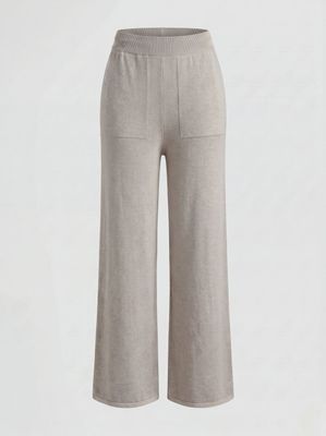 Soft-touch knit flared pants