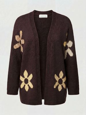 ​Knit cardigan with floral