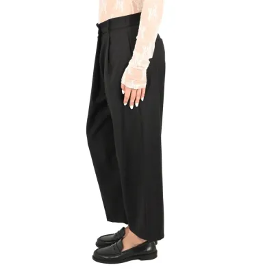 Straight-leg trousers in technical fabric