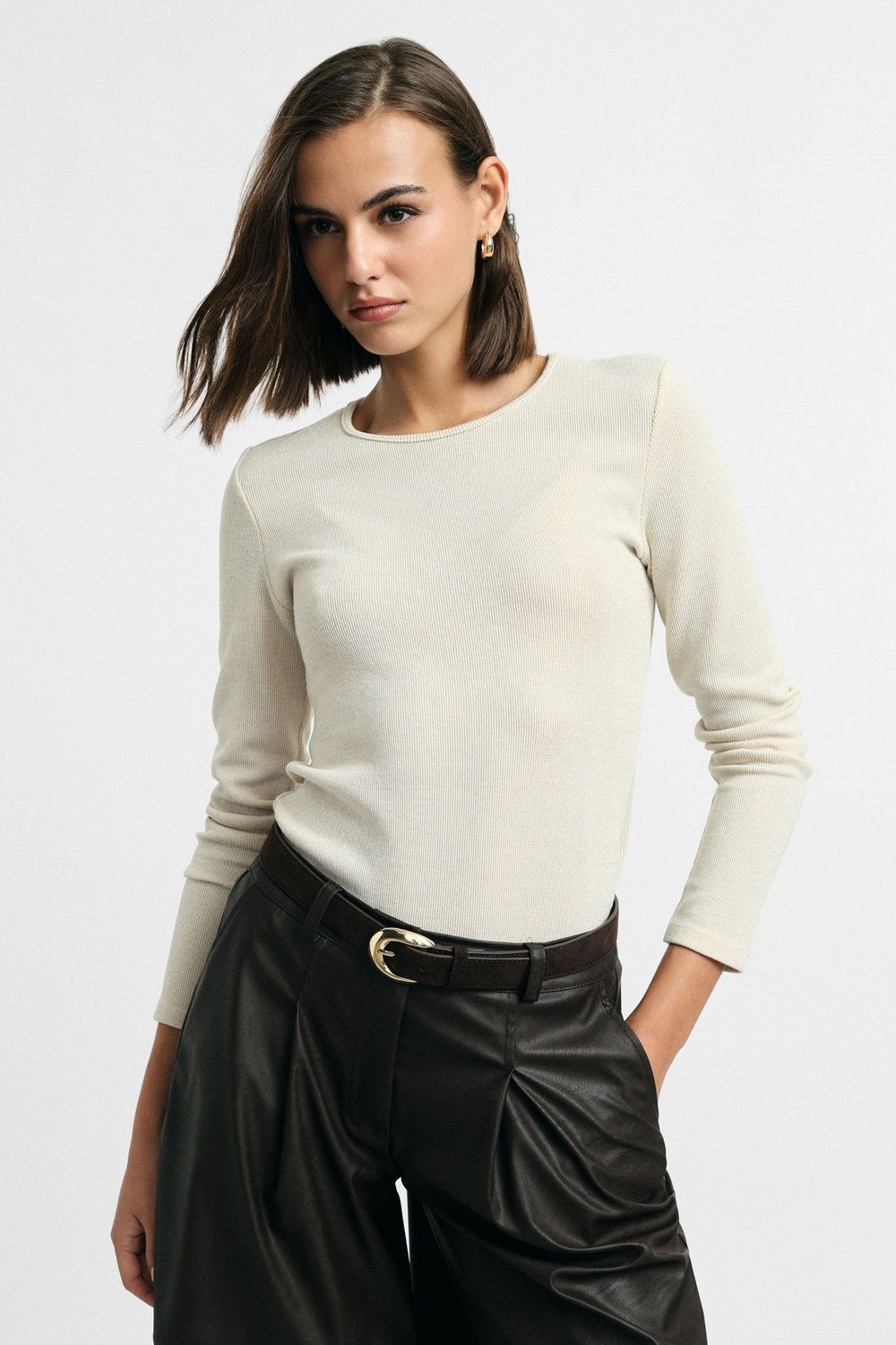 Knit T-shirt with Lurex