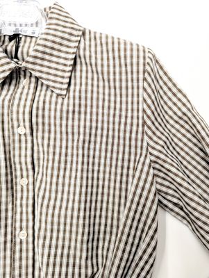 Cropped plaid shirt