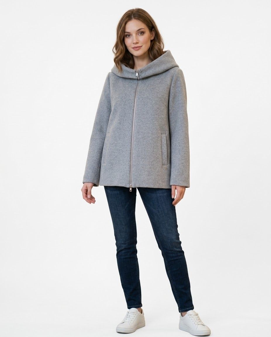 ​Short coat with a hood
