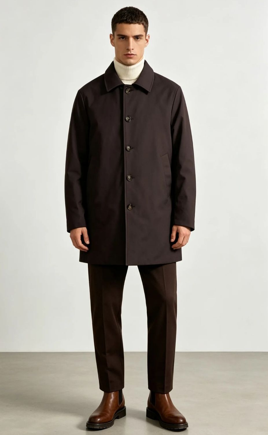 ​Regular-fit nylon trench coat