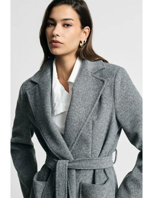 Long coat with a belt
