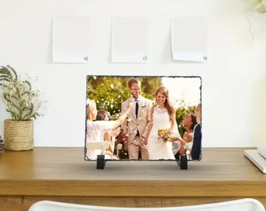 Cadre Photo en Ardoise de Roche à Personnalisé