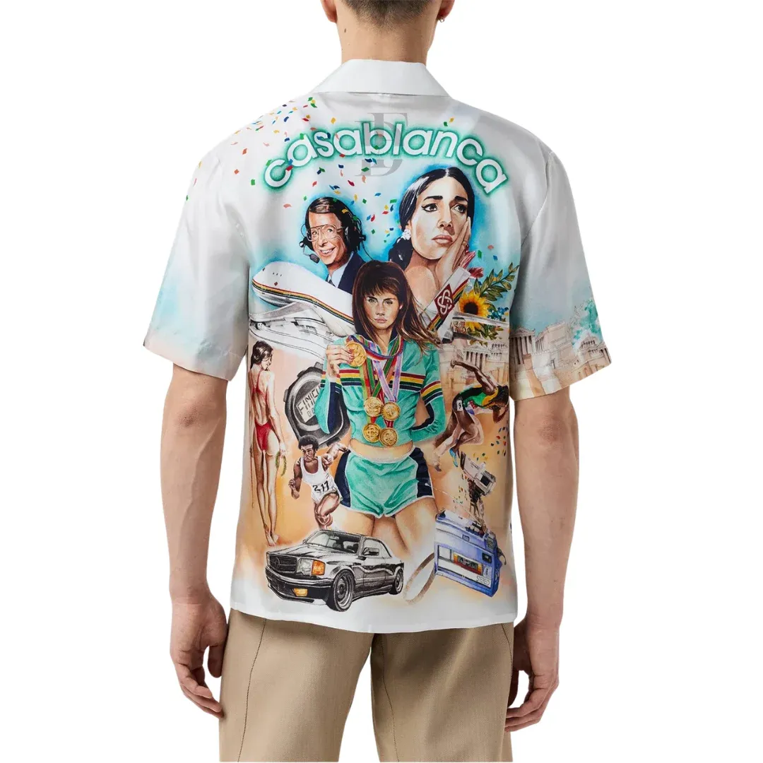 Casablanca Printed Short-Sleeve Shirt